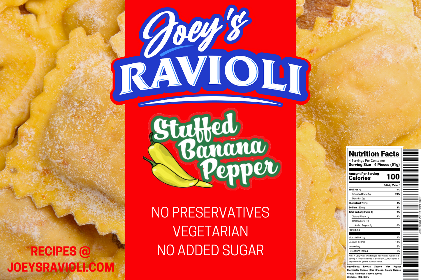 Stuffed Banana Pepper Ravioli